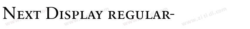 Next Display regular字体转换